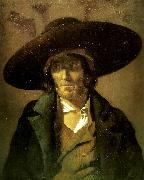 Theodore   Gericault portrait d' homme dit le vendeeen oil painting reproduction